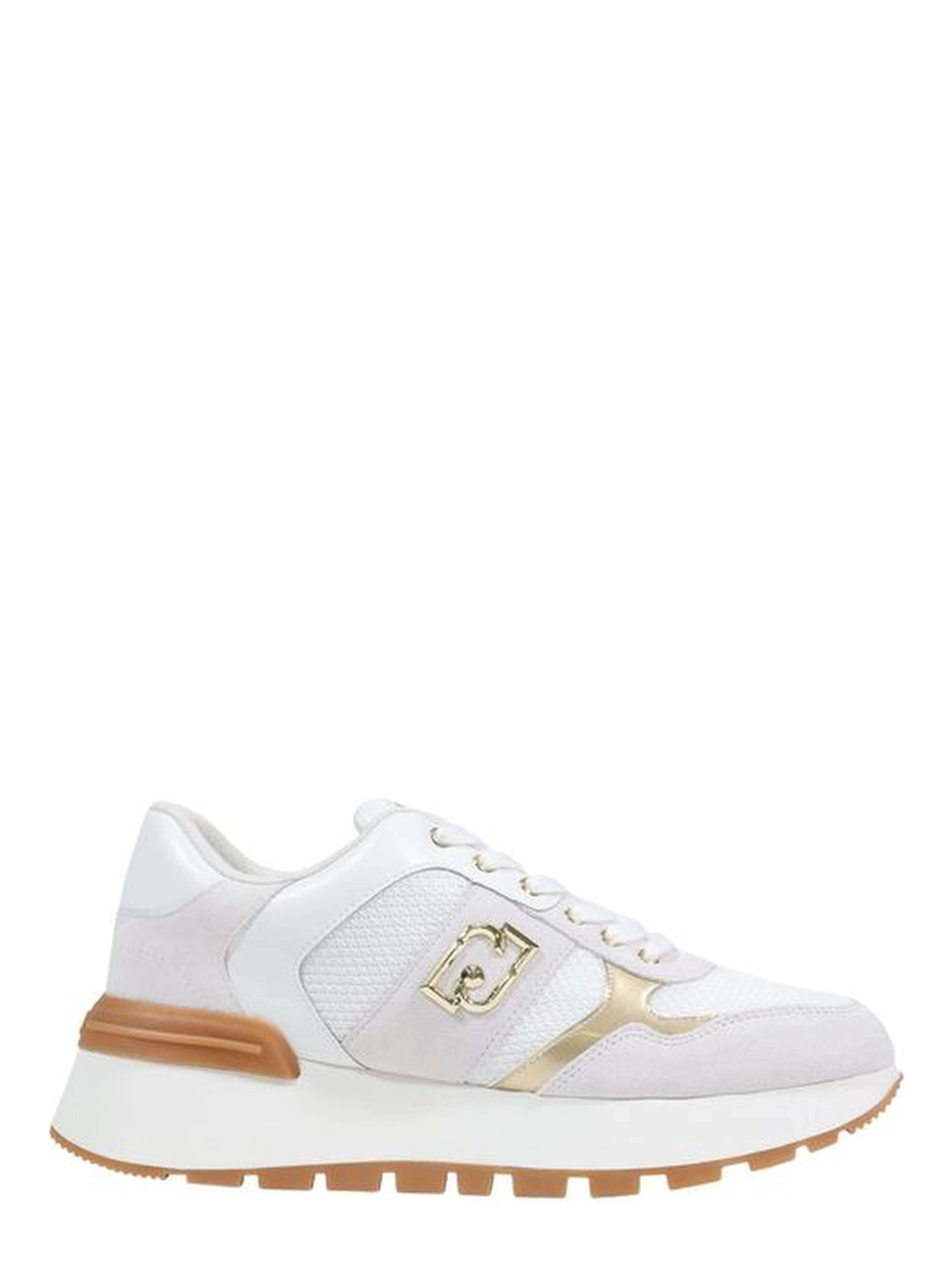 White Artificial Leather Athletic Sneakers