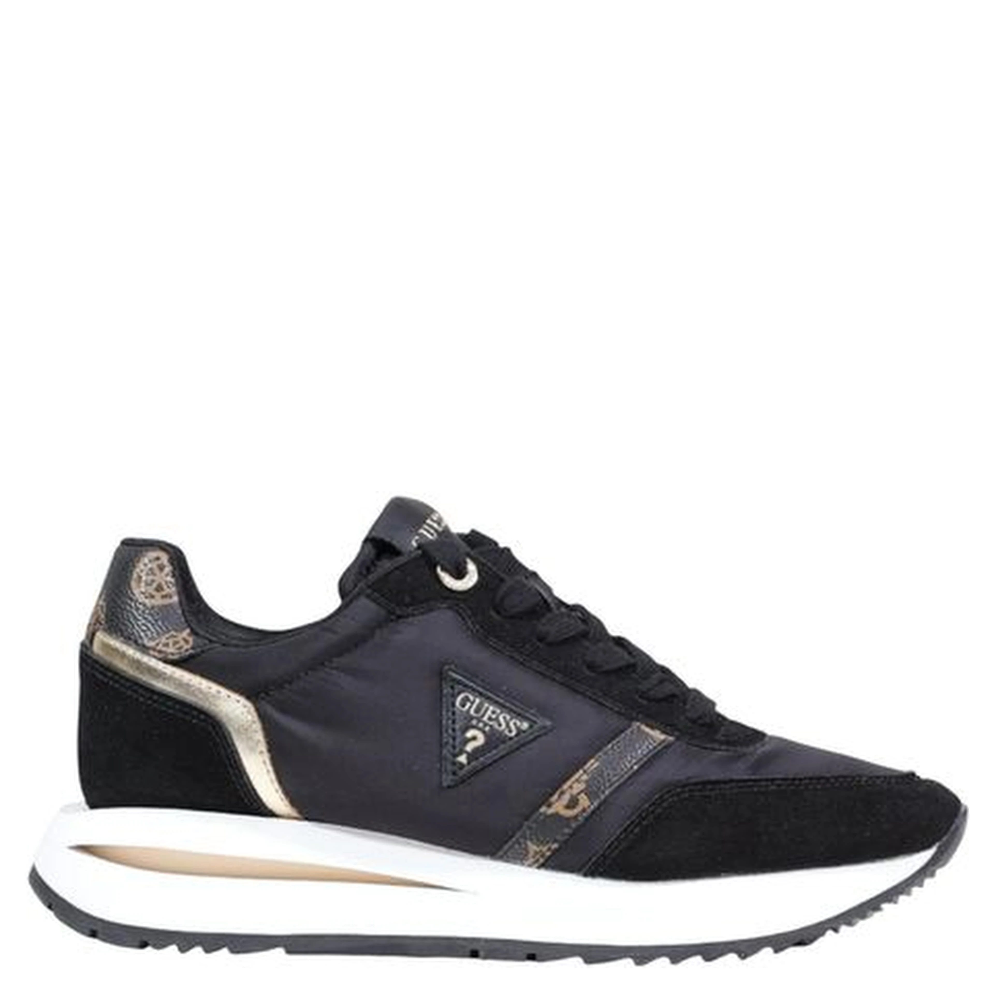 Bicolor Polyester Athletic Sneakers