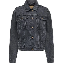 Black Cotton Denim Jacket