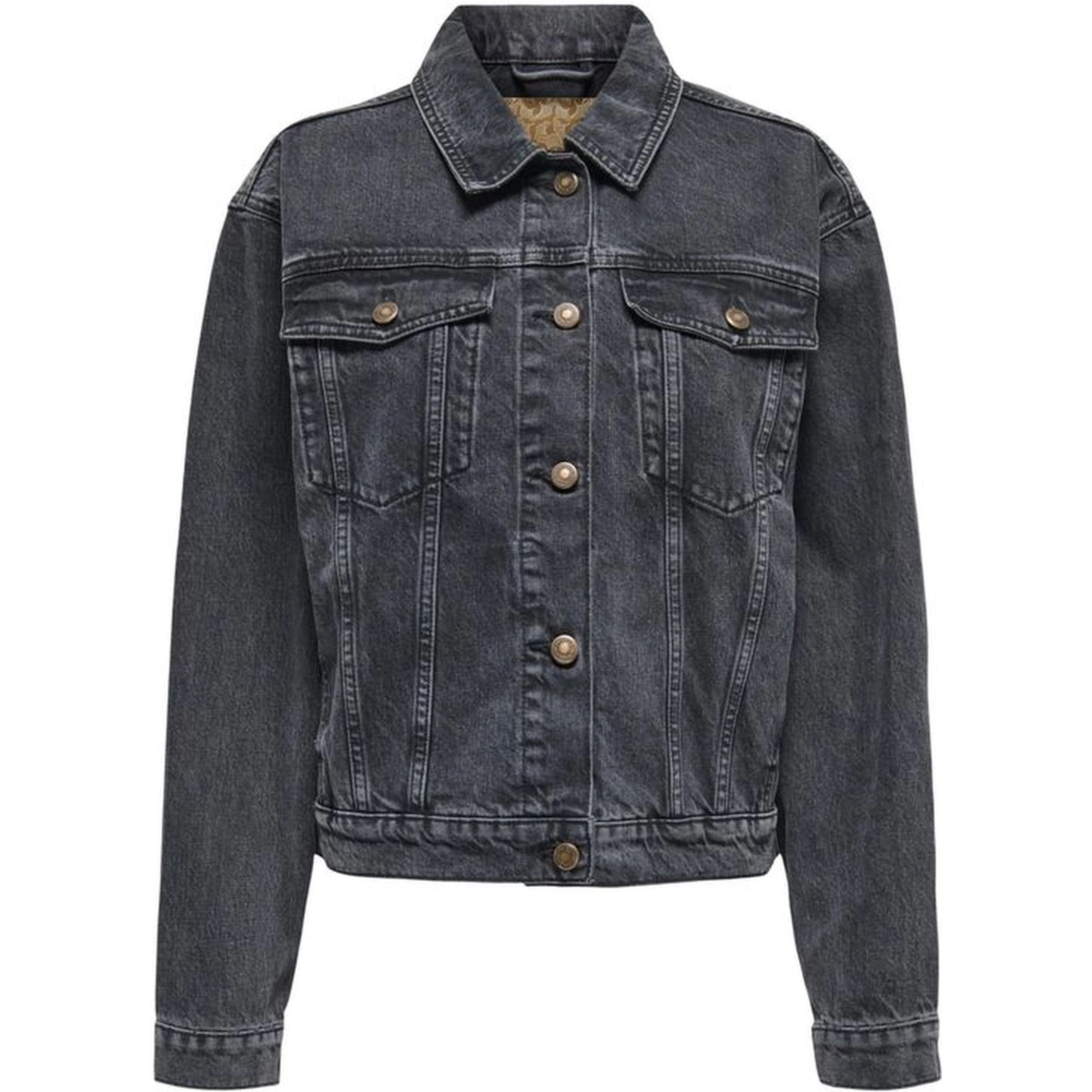 Black Cotton Denim Jacket