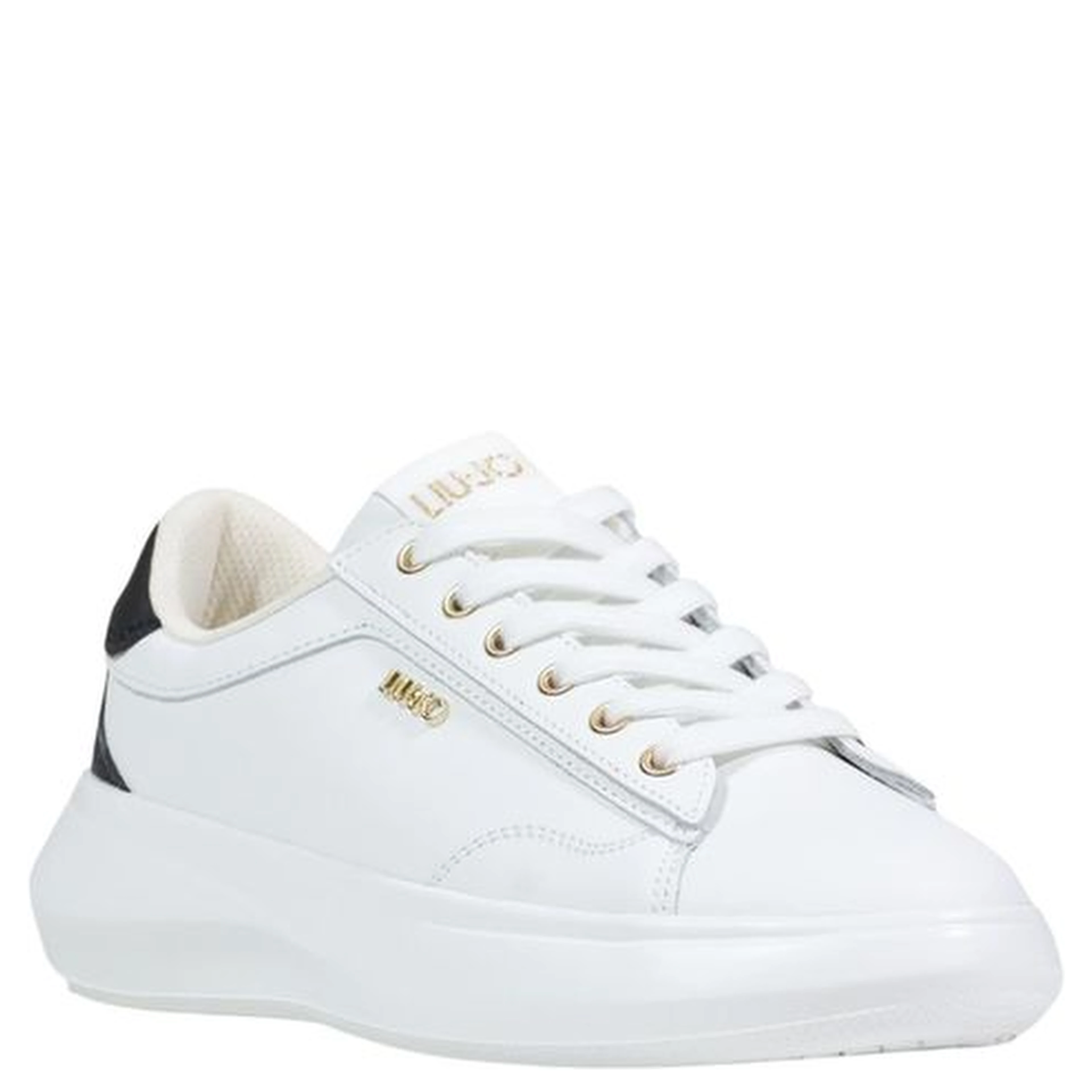 Black And White Polyethylene Low Top Sneakers