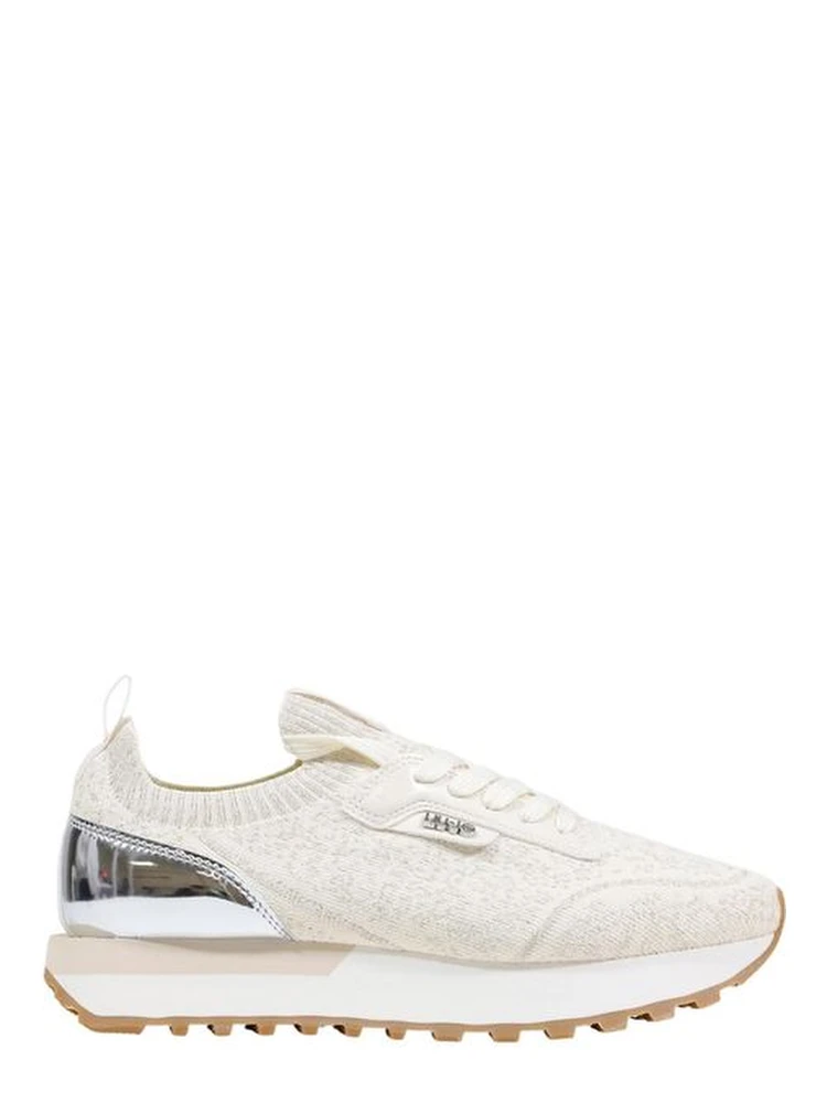 Beige Polyester Athletic Sneakers