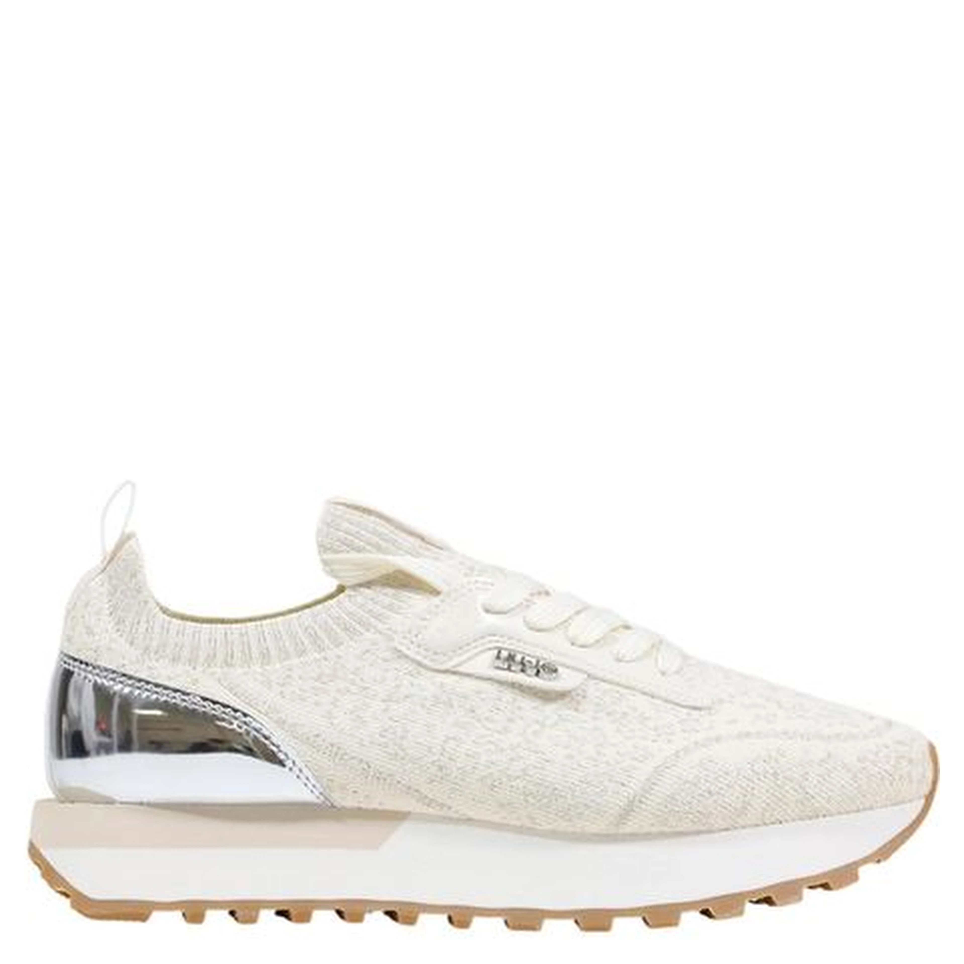 Beige Polyester Athletic Sneakers