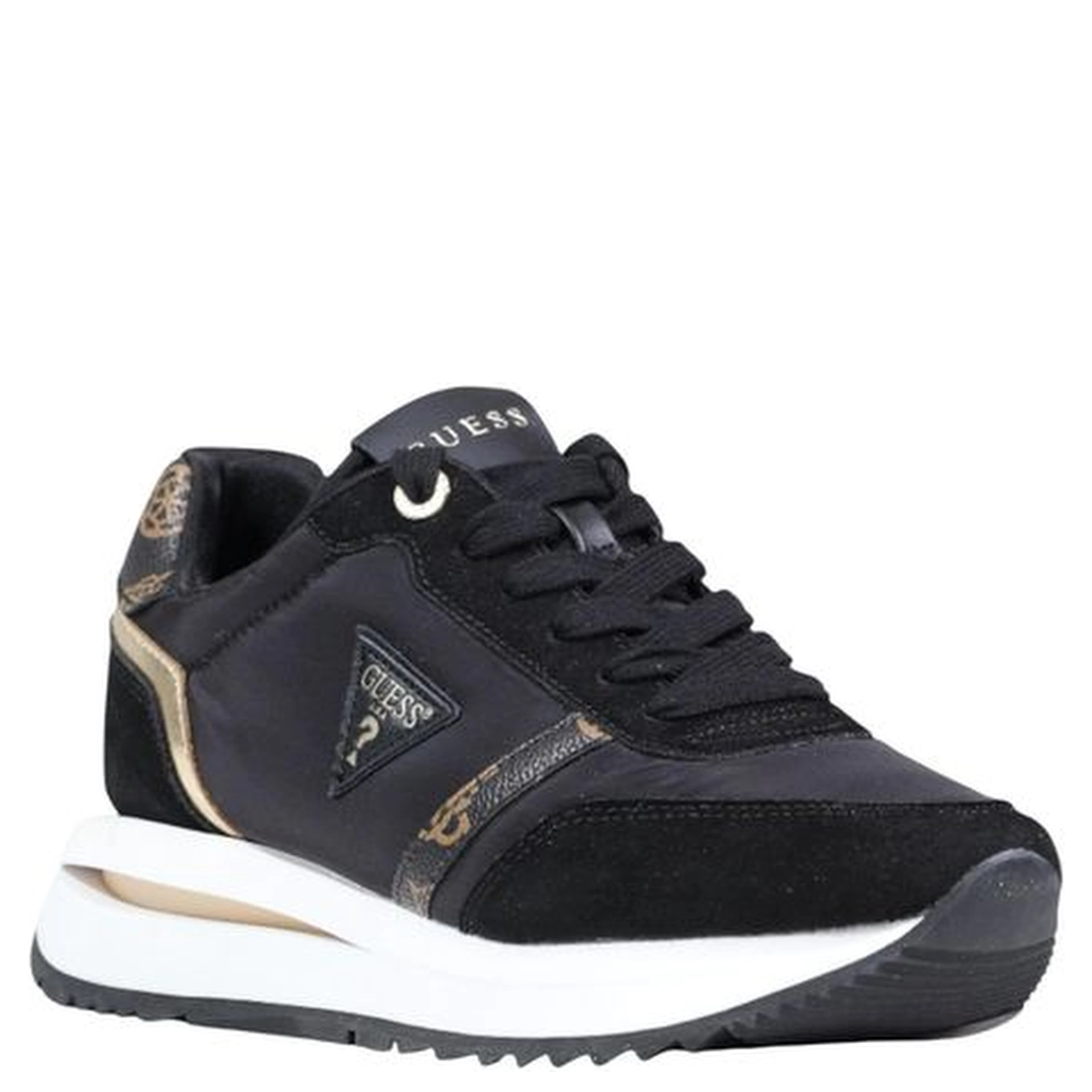 Bicolor Polyester Athletic Sneakers