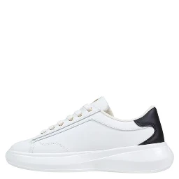 Black And White Polyethylene Low Top Sneakers