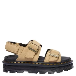 Beige Leather Platform Sandals