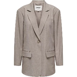 Beige Polyester Blazer