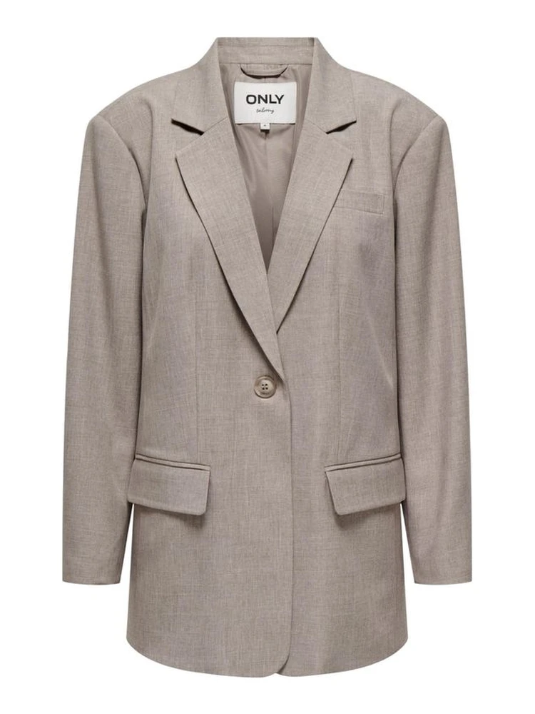 Beige Polyester Blazer