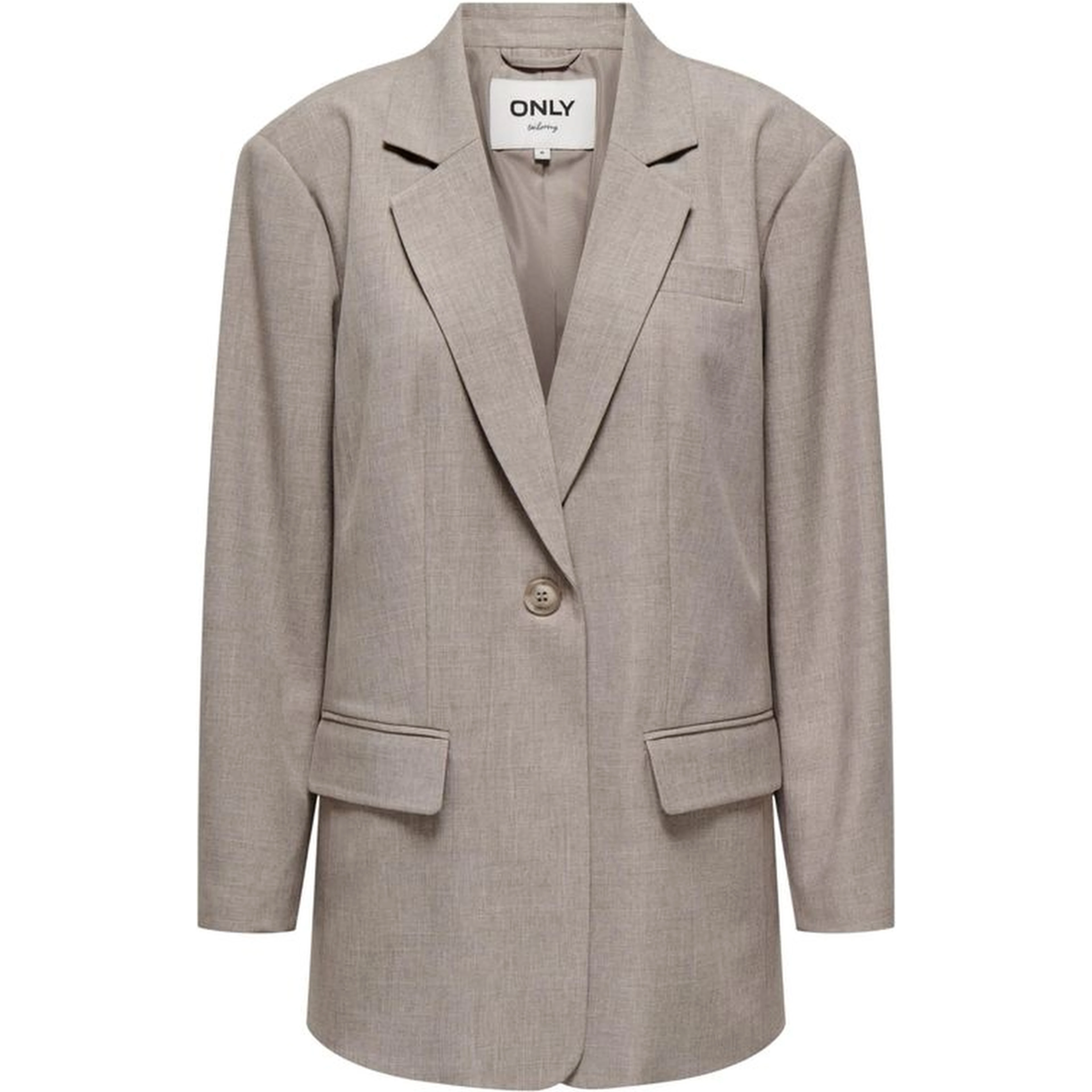 Beige Polyester Blazer