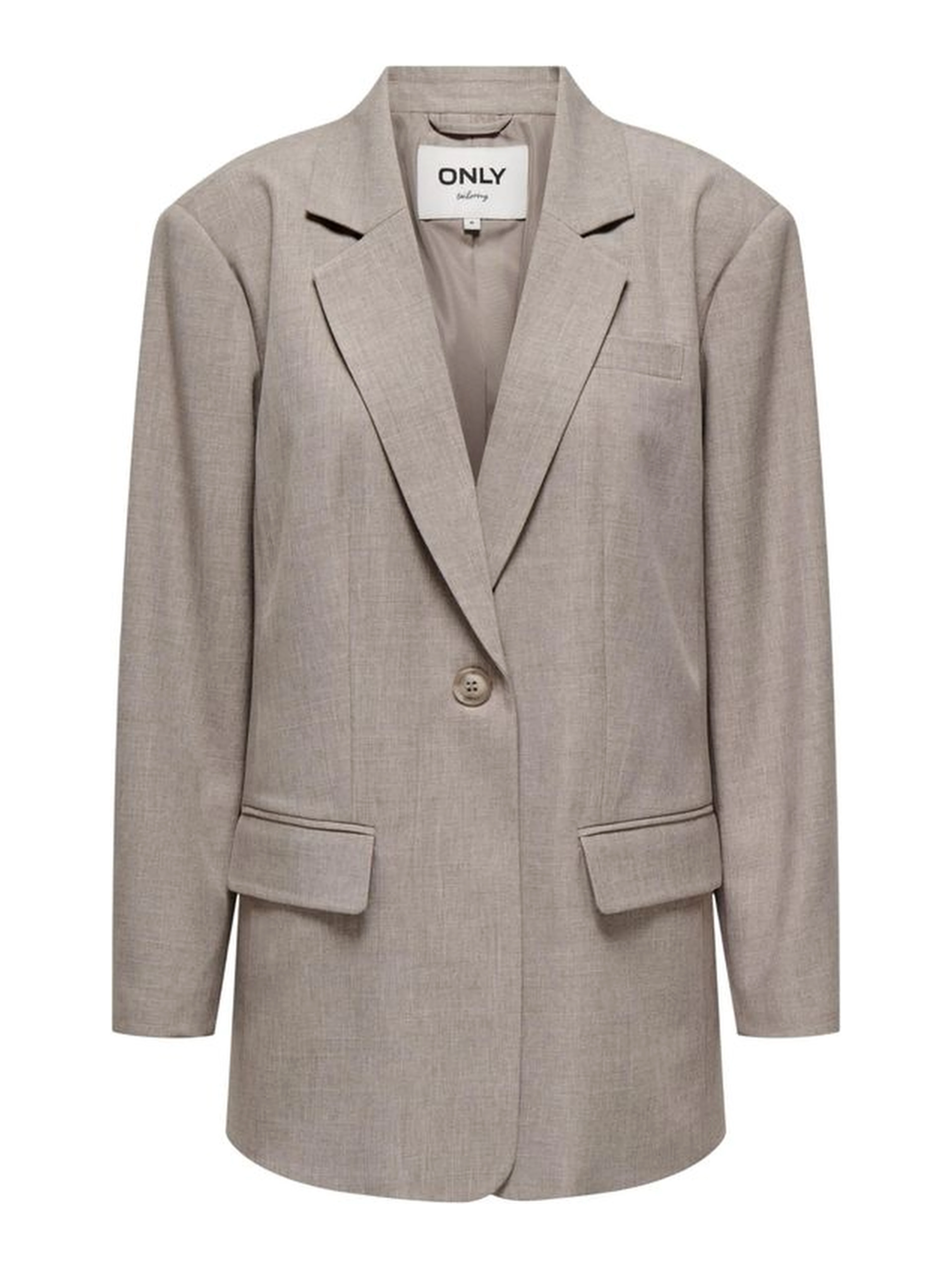 Beige Polyester Blazer