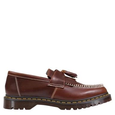 Brown Leather Slip-On Loafers
