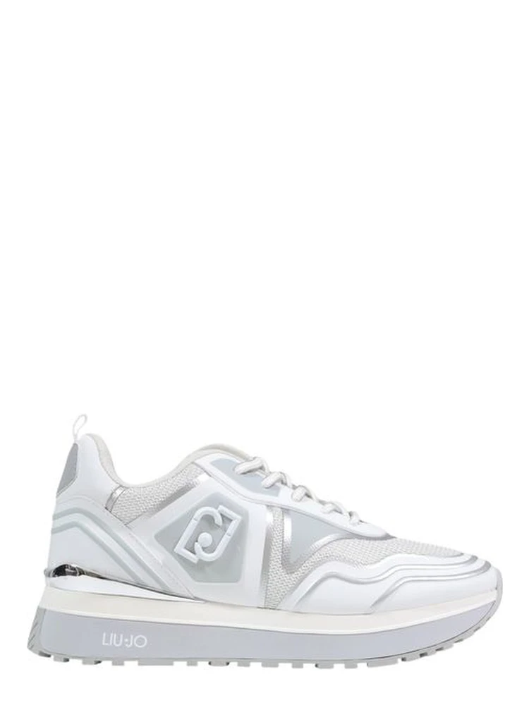 White Artificial Leather Chunky Sneakers