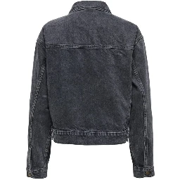 Black Cotton Denim Jacket