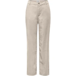 Beige Viscose Casual Pants