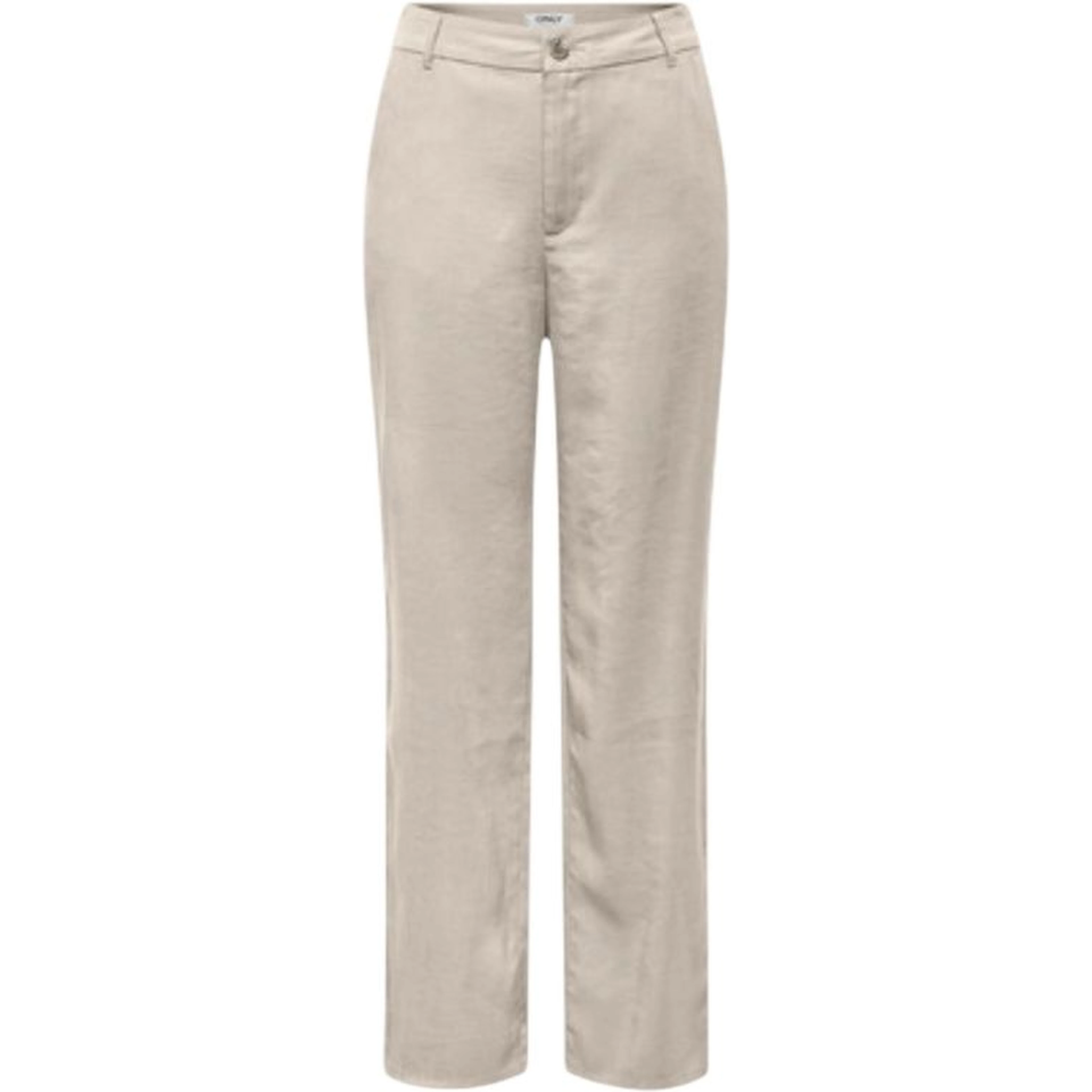 Beige Viscose Casual Pants