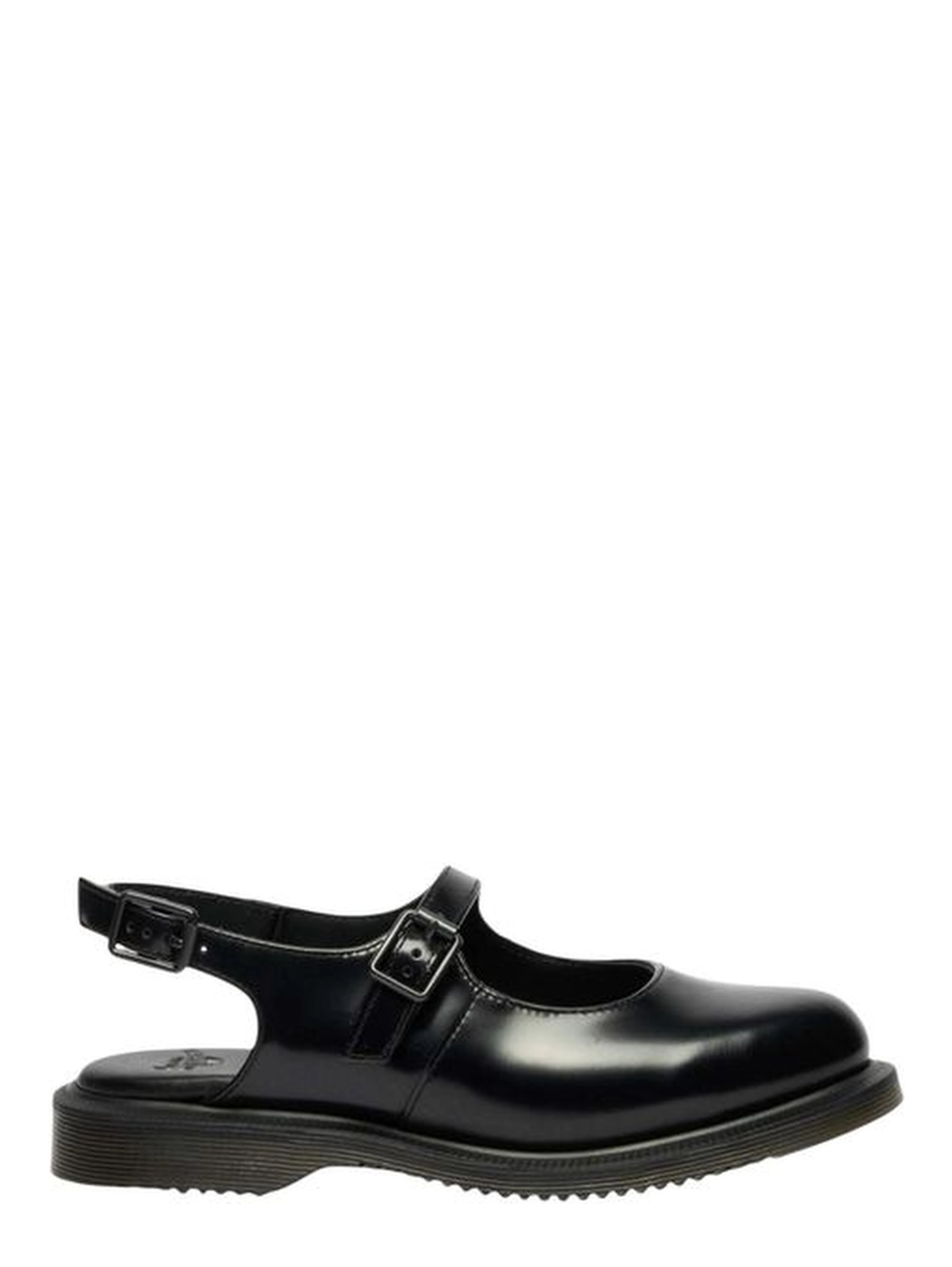 Black Leather Flat Sandals