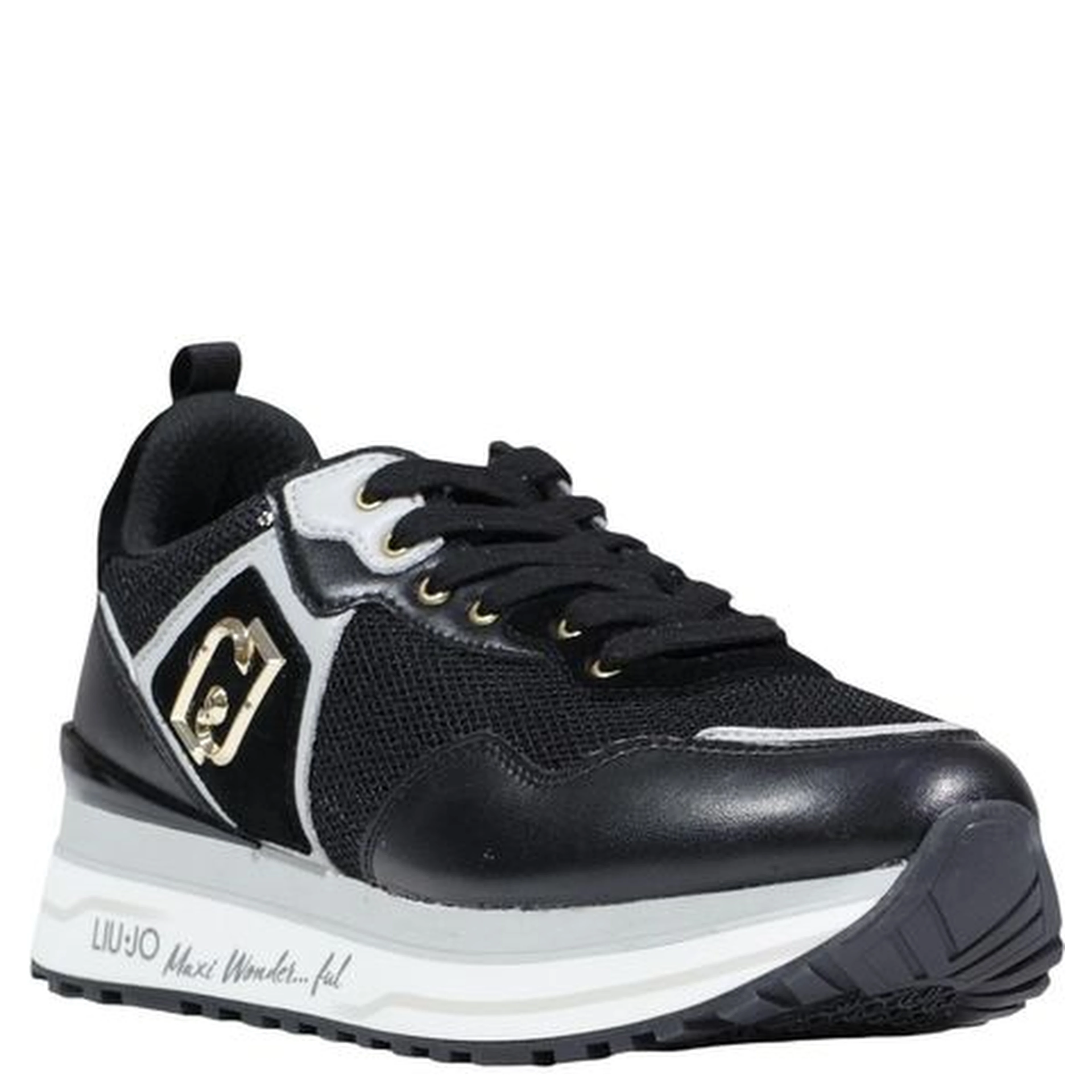 Black Polyethylene Chunky Sneakers