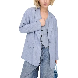 Blue Polyester Blazer