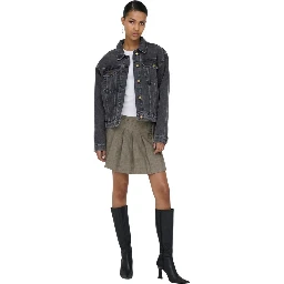 Black Cotton Denim Jacket
