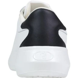 Black And White Polyethylene Low Top Sneakers
