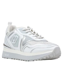 White Artificial Leather Chunky Sneakers
