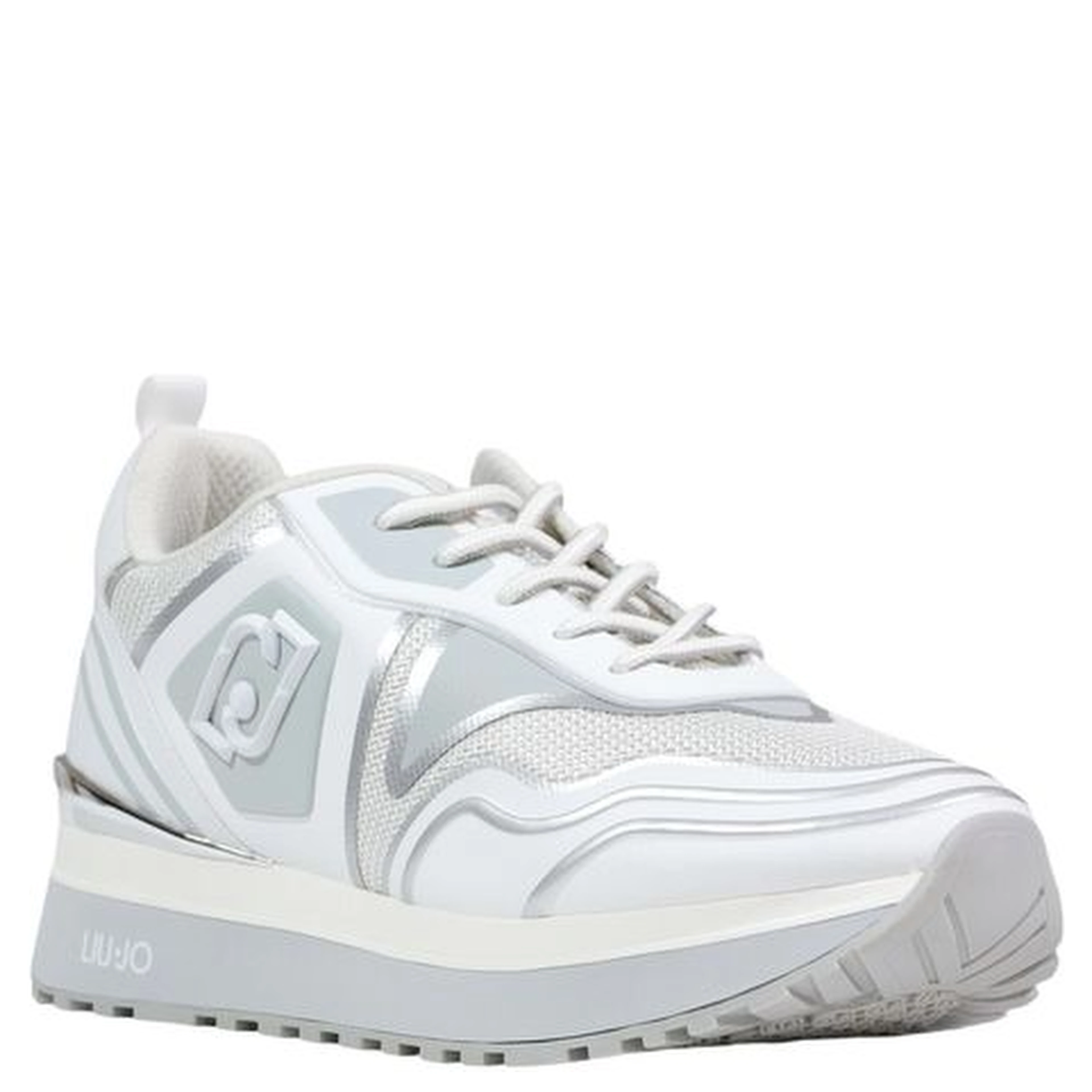 White Artificial Leather Chunky Sneakers