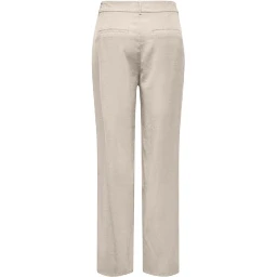 Beige Viscose Casual Pants