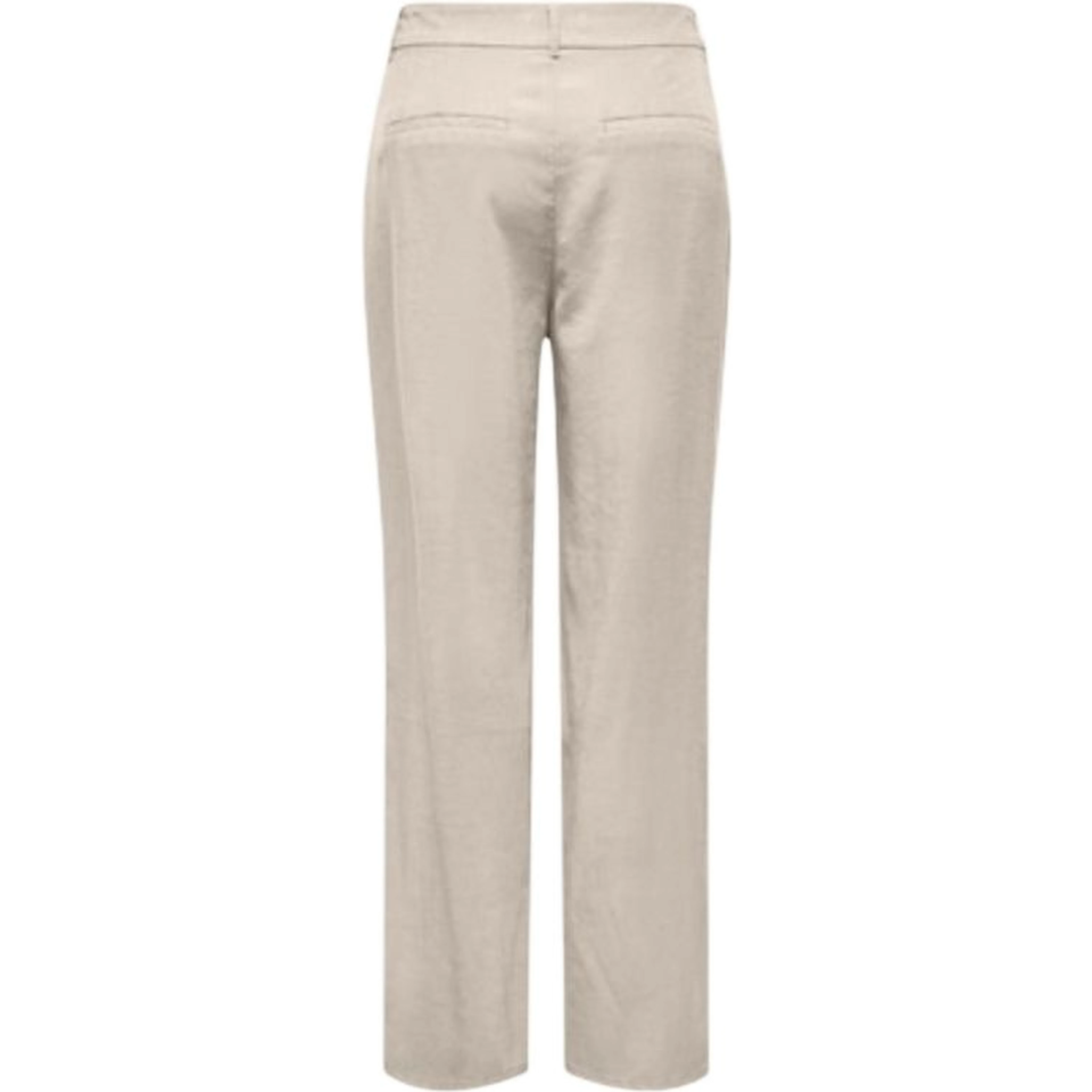 Beige Viscose Casual Pants