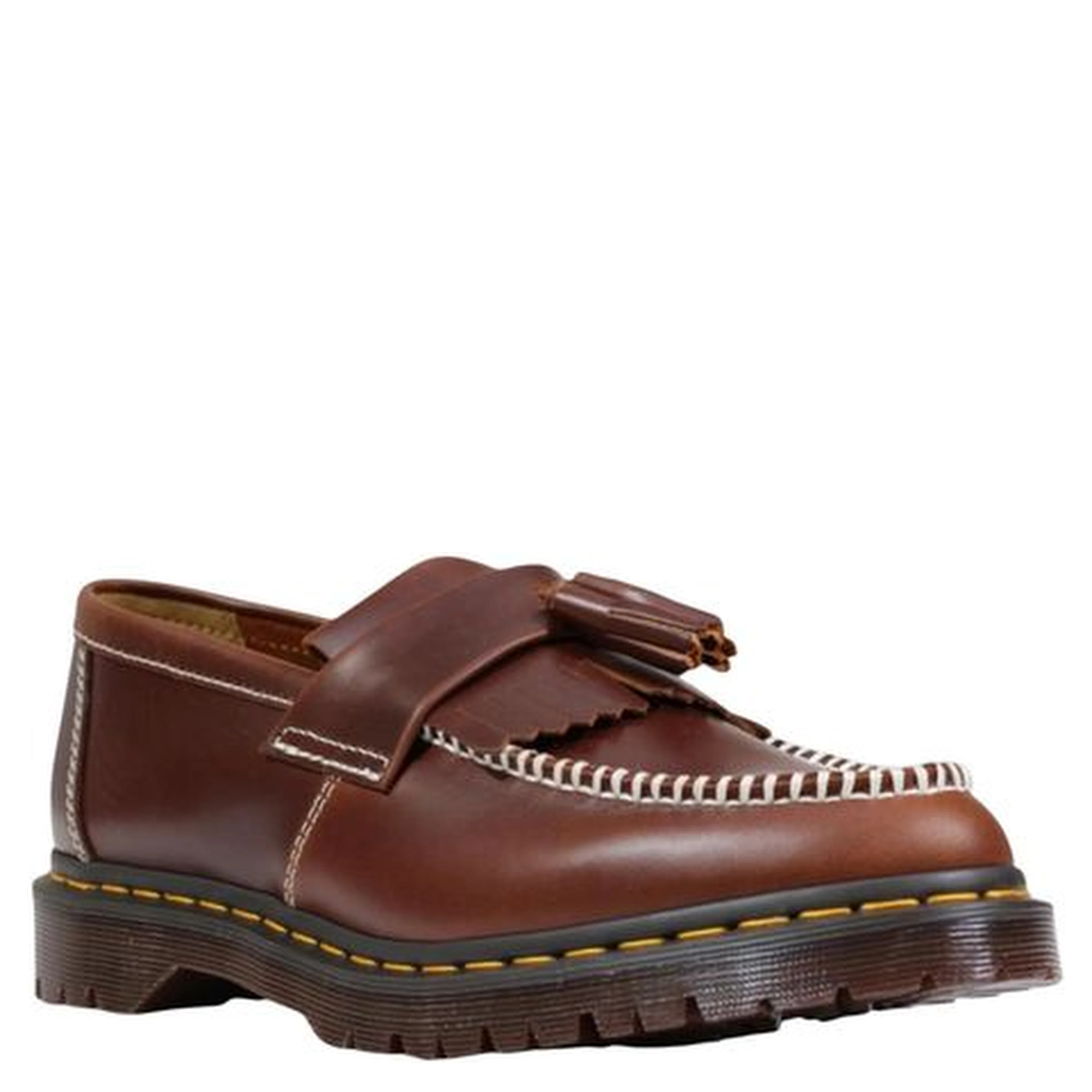 Brown Leather Slip-On Loafers