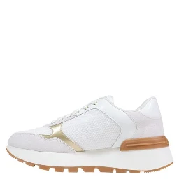 White Artificial Leather Athletic Sneakers