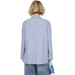 Blue Polyester Blazer