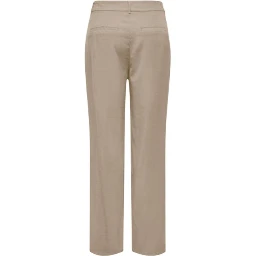 Beige Viscose Casual Pants