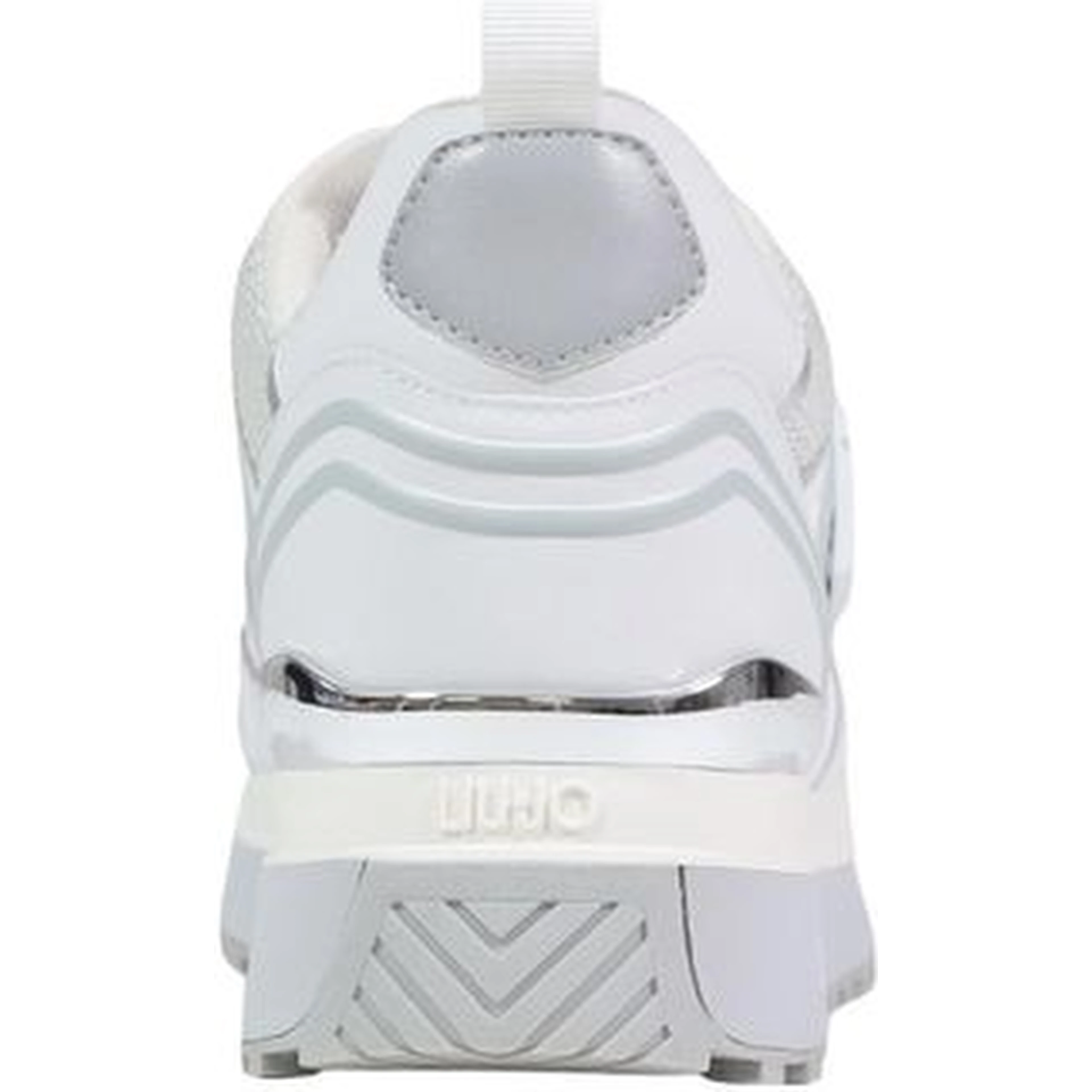 White Artificial Leather Chunky Sneakers