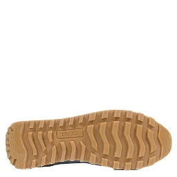 Blue Polyester Athletic Sneakers