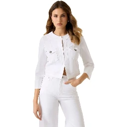White Cotton Full-Length Jacket