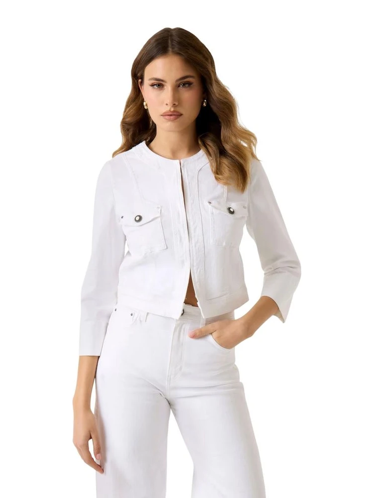 White Cotton Full-Length Jacket