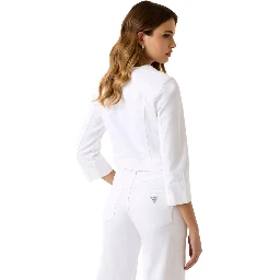 White Cotton Full-Length Jacket