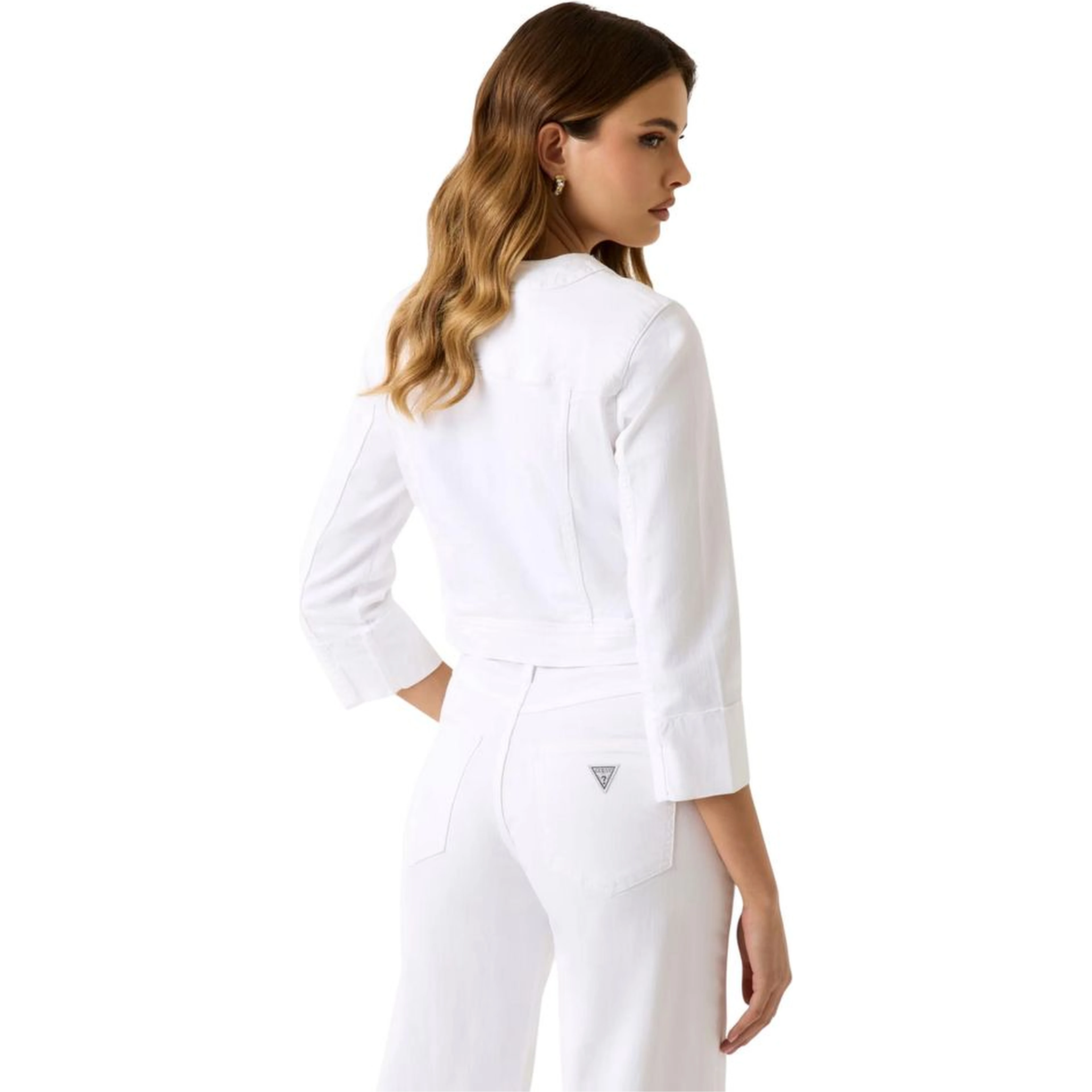White Cotton Full-Length Jacket