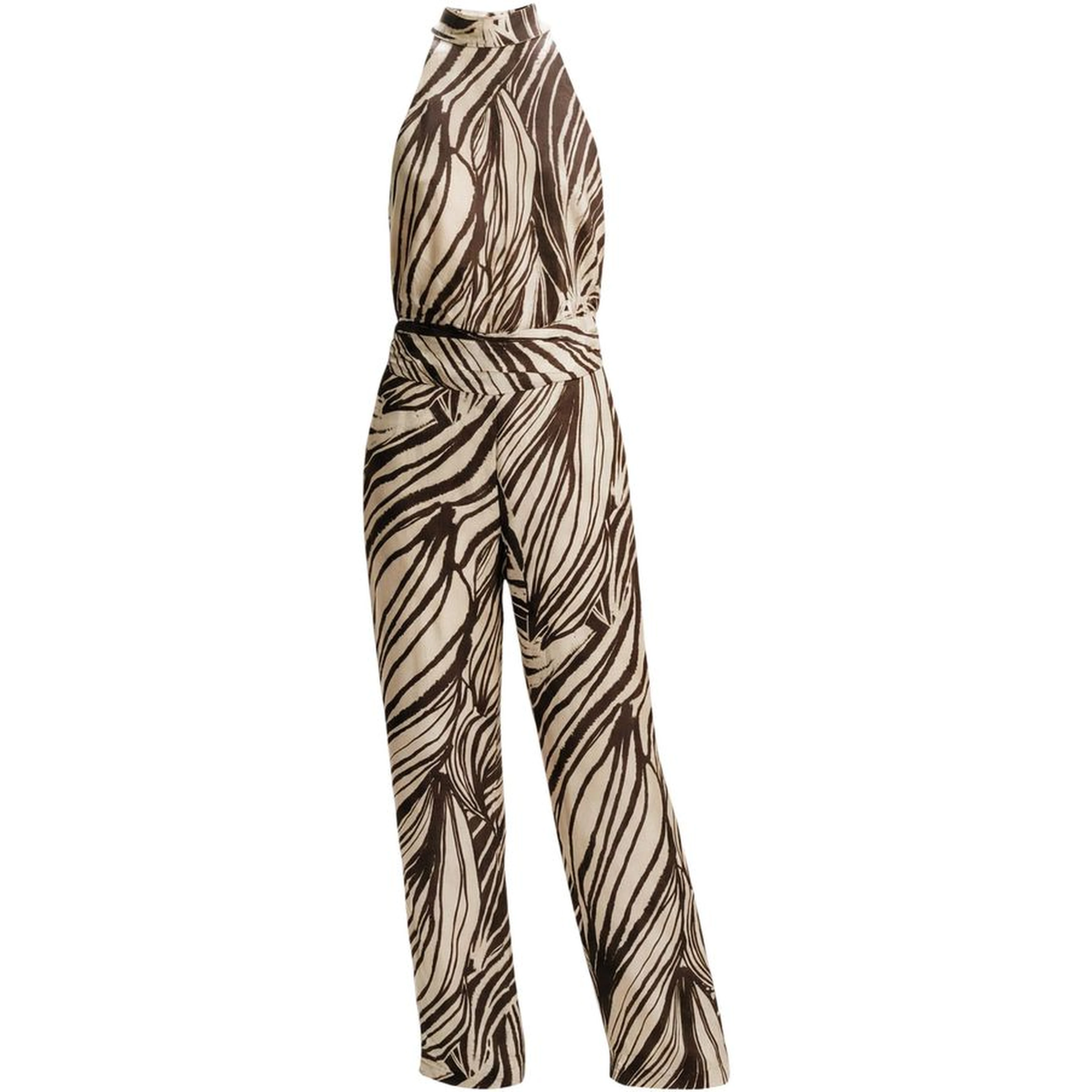 Brown Polyester Jumpsuit