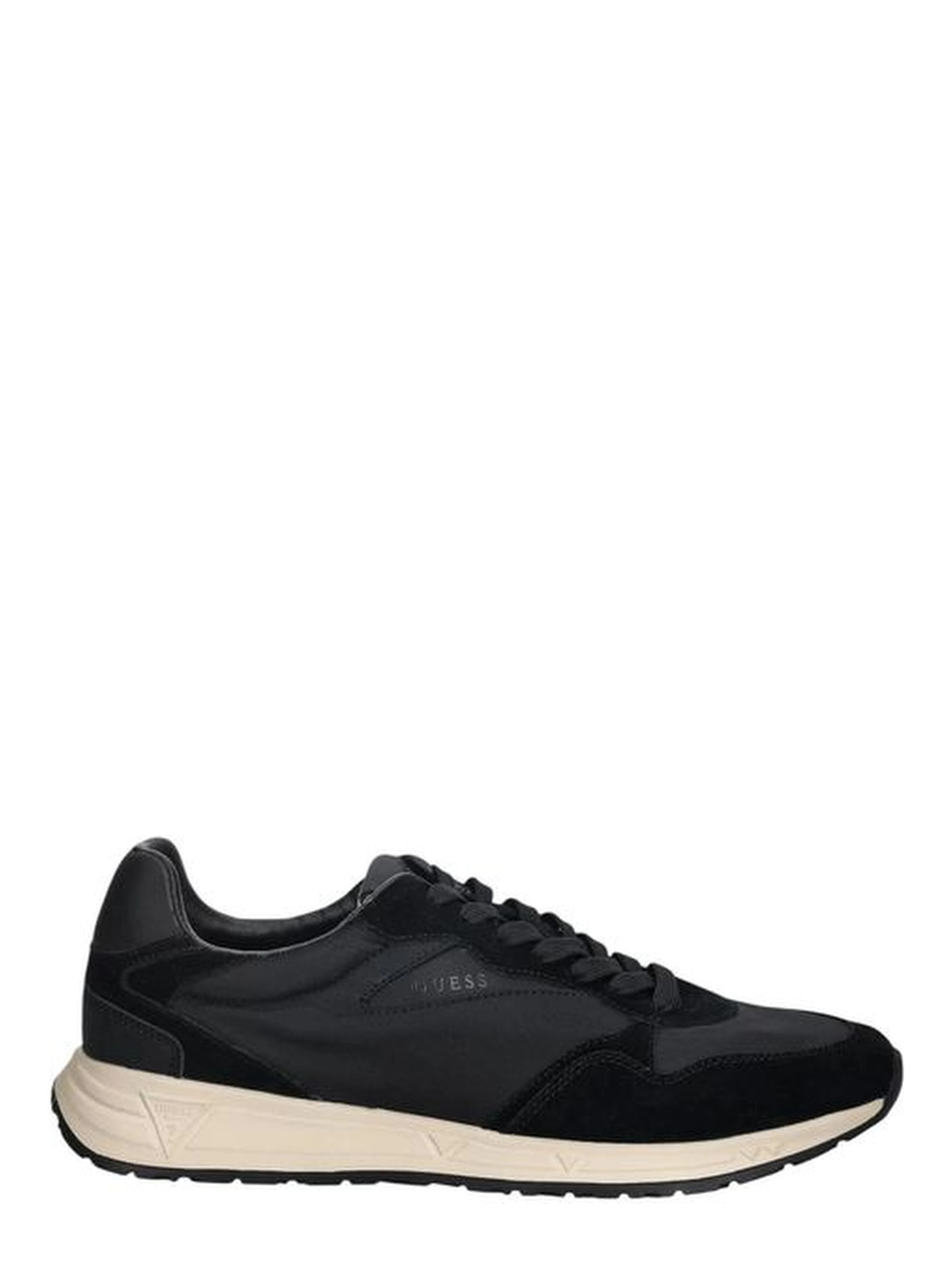 Black Polyester Athletic Sneakers