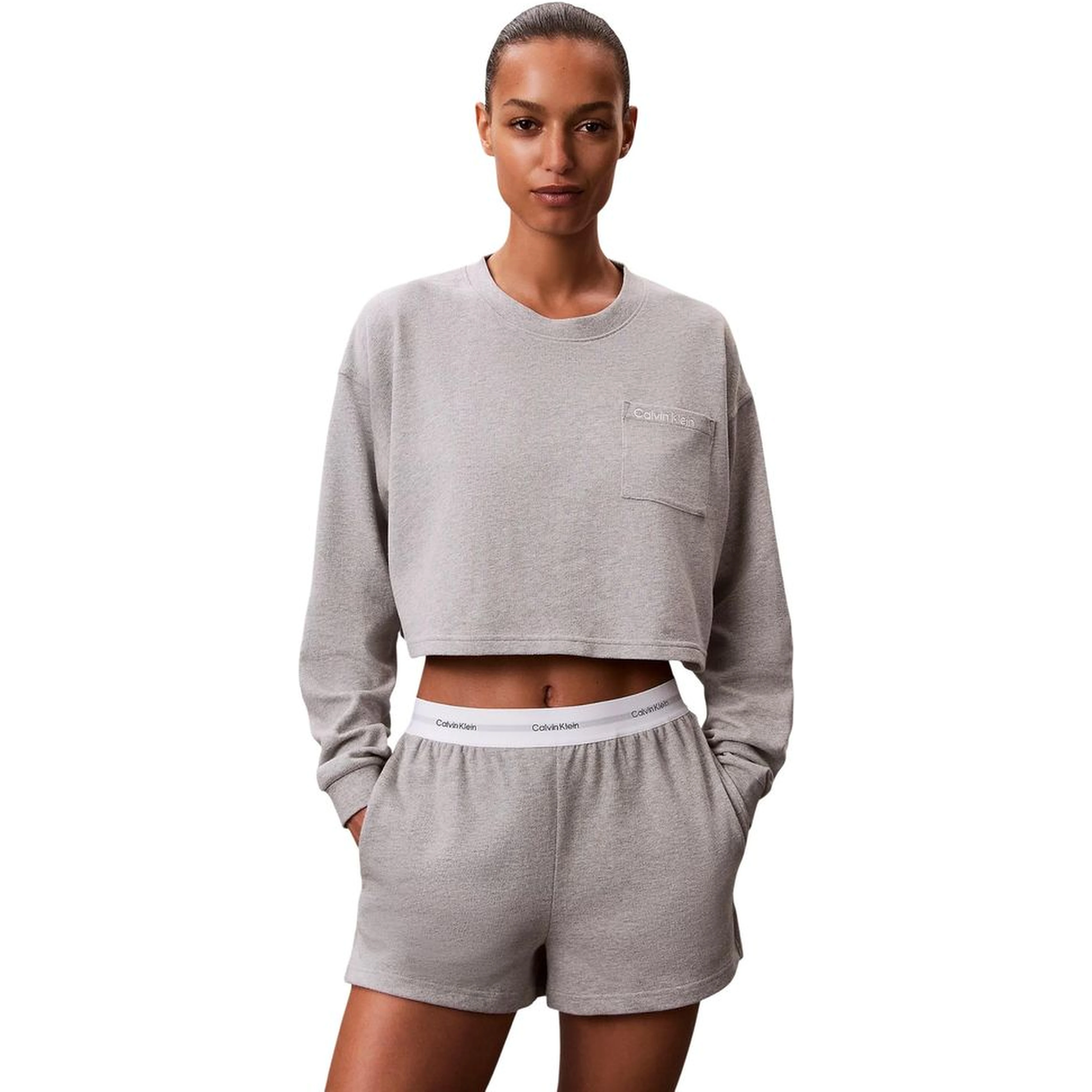 Gray Cotton Bottoms Sleepwear