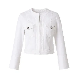 White Cotton Full-Length Jacket
