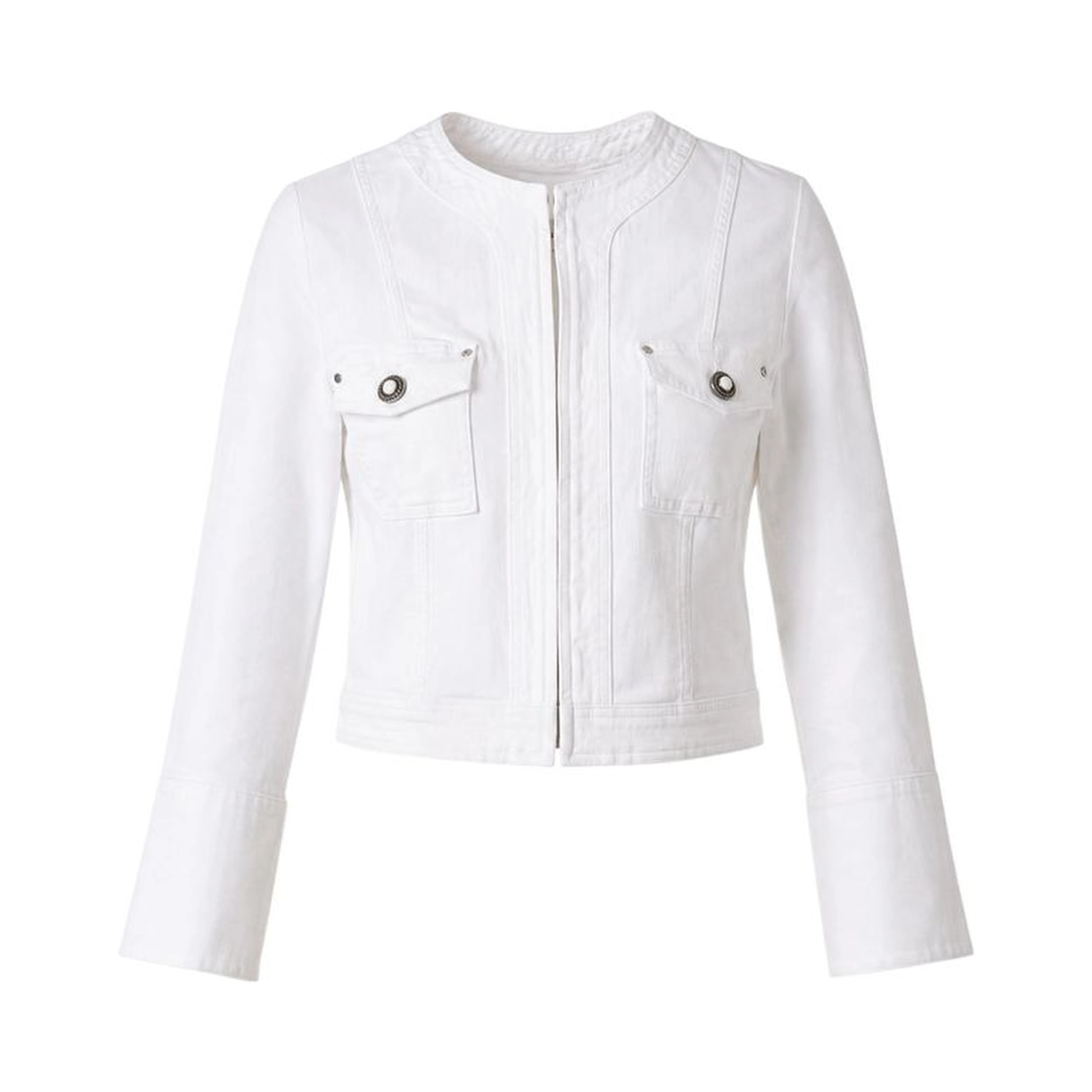White Cotton Full-Length Jacket