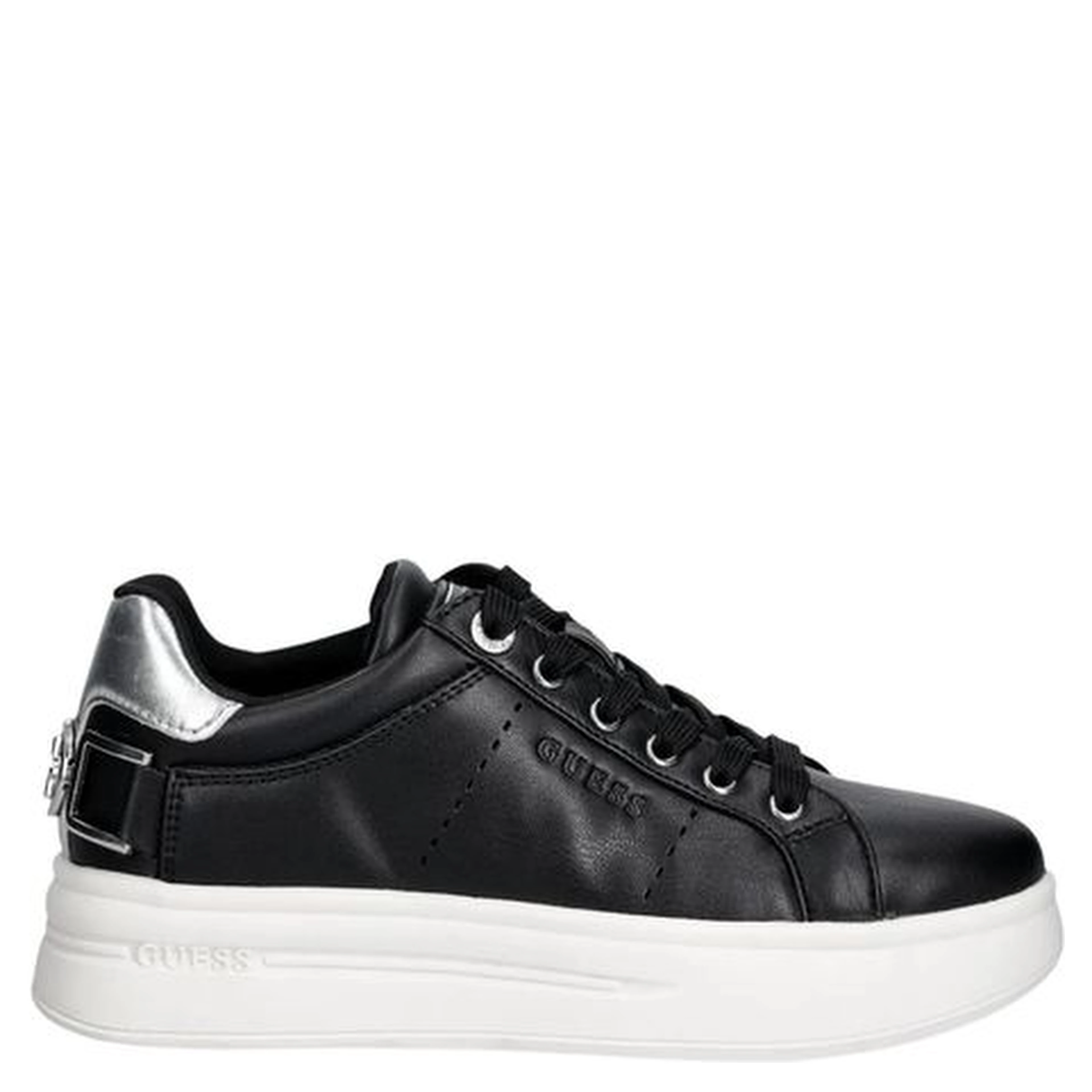 Black Polyethylene Platform Sneakers