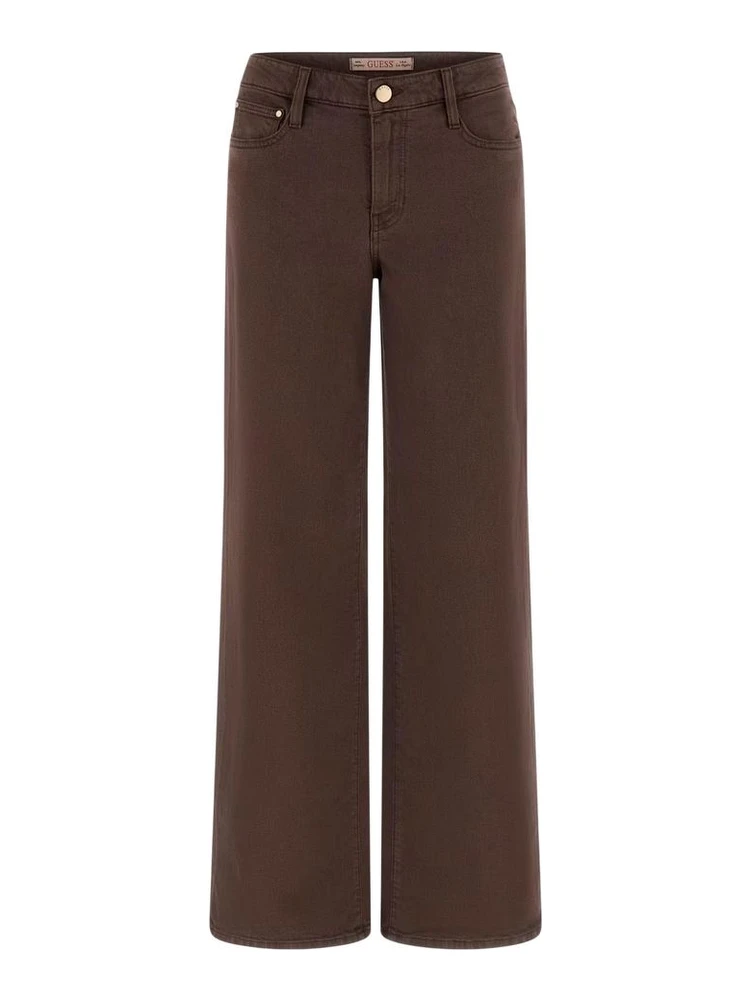 Brown Lyocell Flared Pants