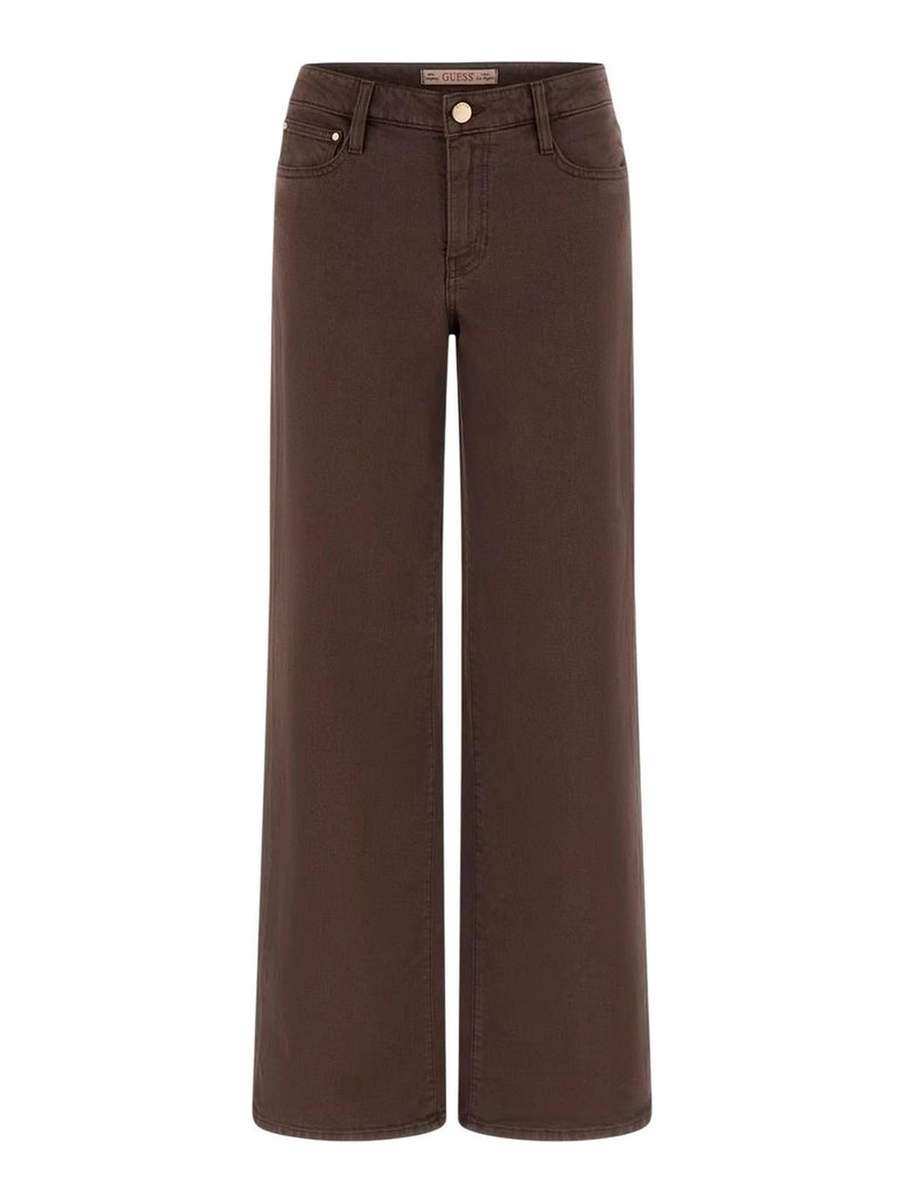 Brown Lyocell Flared Pants