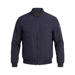 Blue Polyester Bomber