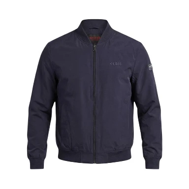 Blue Polyester Bomber