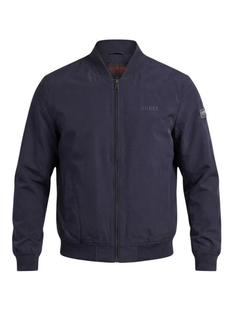Blue Polyester Bomber