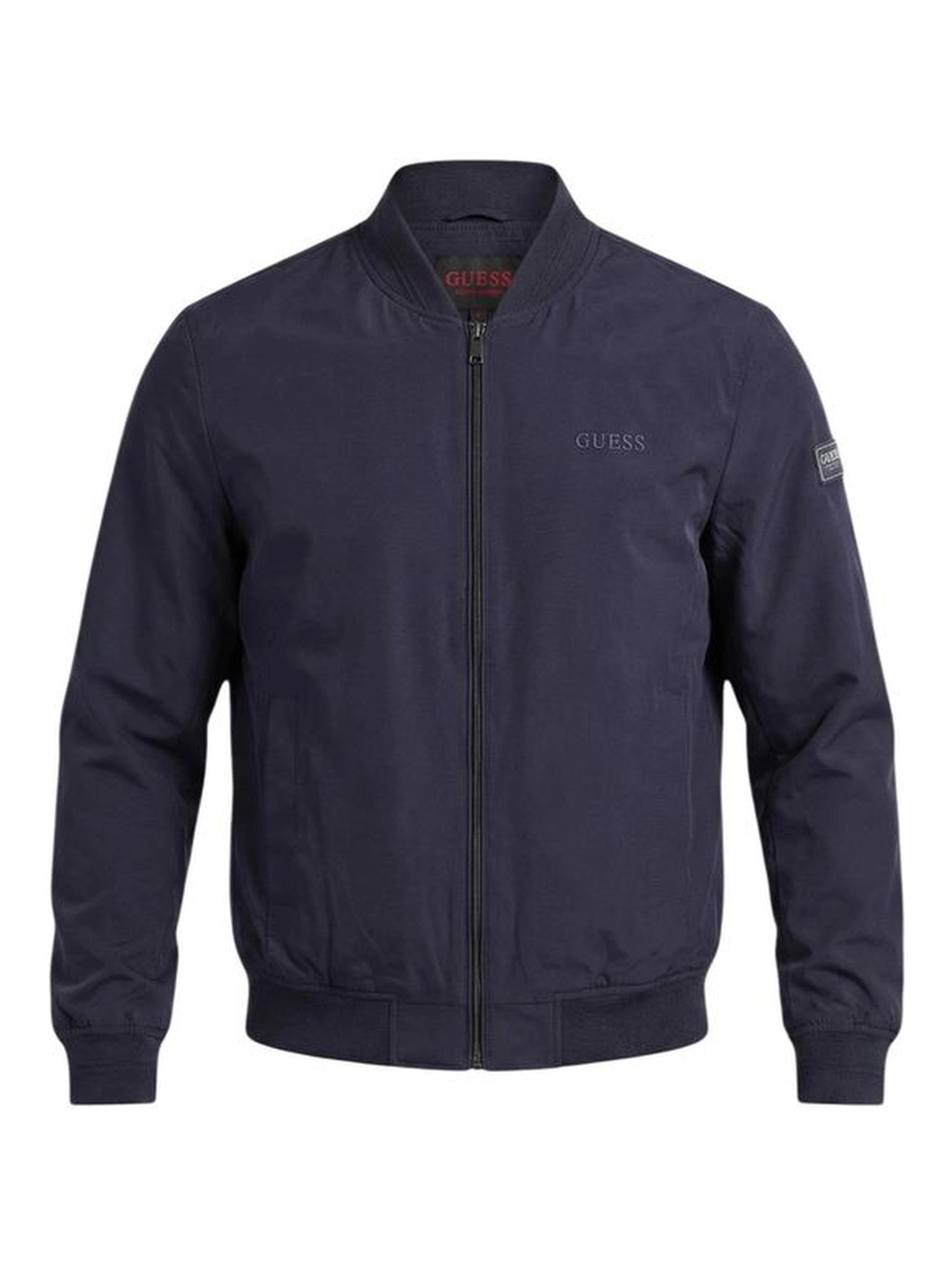 Blue Polyester Bomber